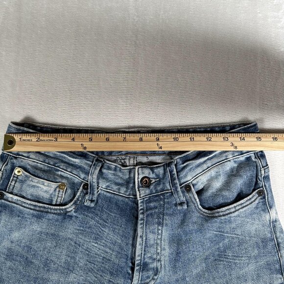 Denham Jeans Men Size W30 L26 Razor Slim Fit Fly Button Cardiani Denim Italy EUC - Picture 2 of 12